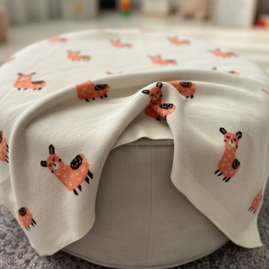 Baby Alpaca Cotton Knitted Blanket - Just Kidding Store