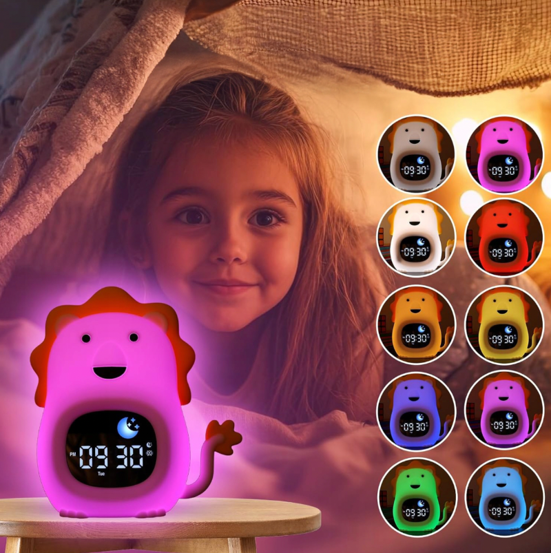 Lion Alarm Clock Touch Control Night Light