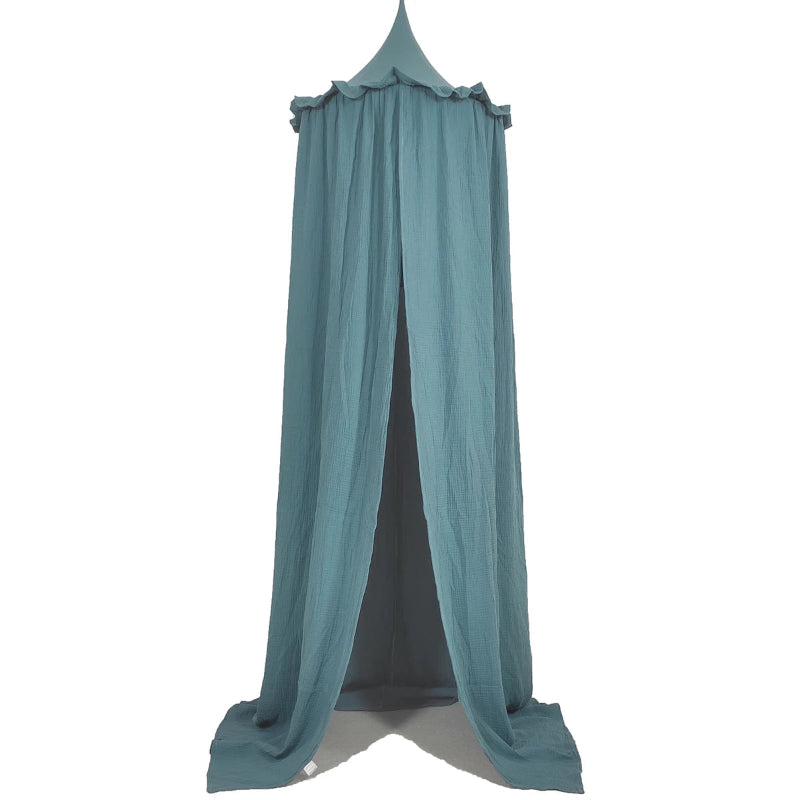 OEKO-Tex Premium Muslin Cotton Canopy With Frills - Just Kidding Store