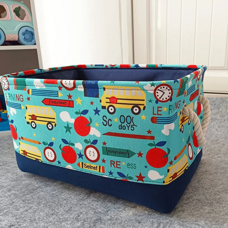 School Bus Storage Basket - Toys Organizer - Just Kidding Store