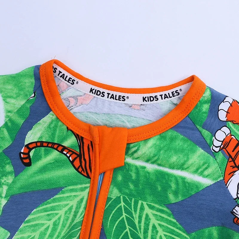 Orange Tiger Baby Infant Romper - Just Kidding Store