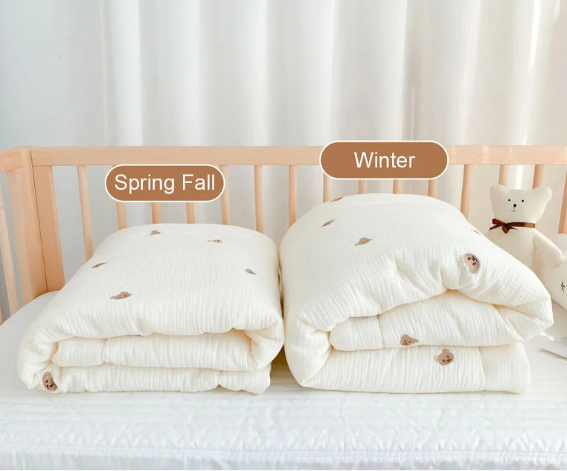 Winter Thick Muslin Cotton Bed Cover - Just Kidding Store