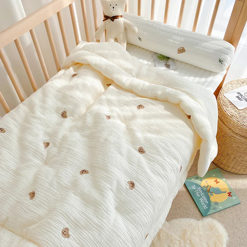 Winter Thick Muslin Cotton Bed Cover - Just Kidding Store