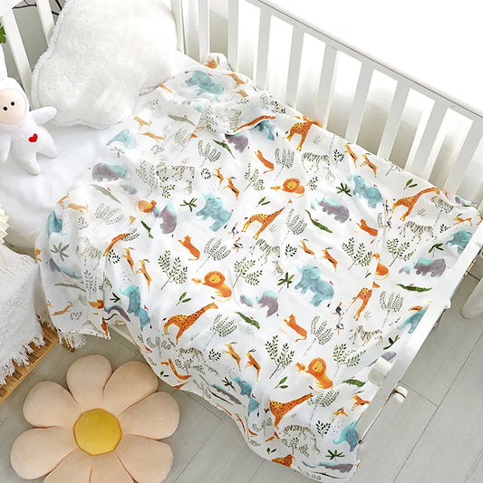 2 Layer Bamboo Cotton Muslin Blanket - Just Kidding Store