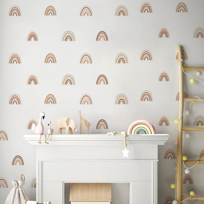 Boho Rainbow Nursery Playroom Wall Decals - Just Kidding Store