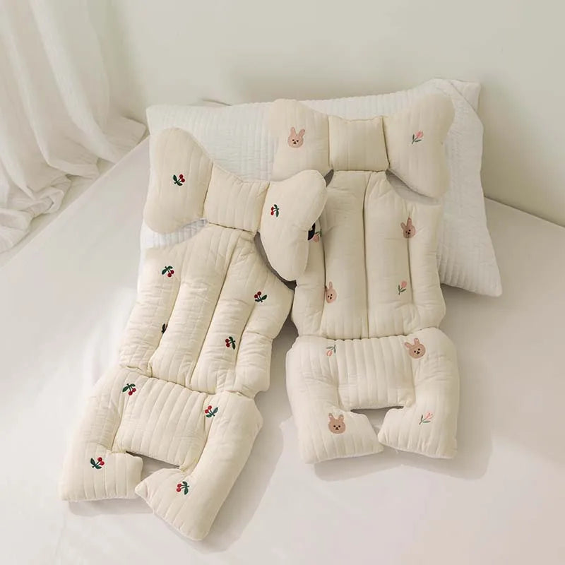 Embroidered Stroller Liner - Thicken Pram Pad - Just Kidding Store