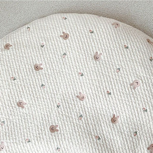 Round Embroidered Padded Baby Play Mat - Just Kidding Store