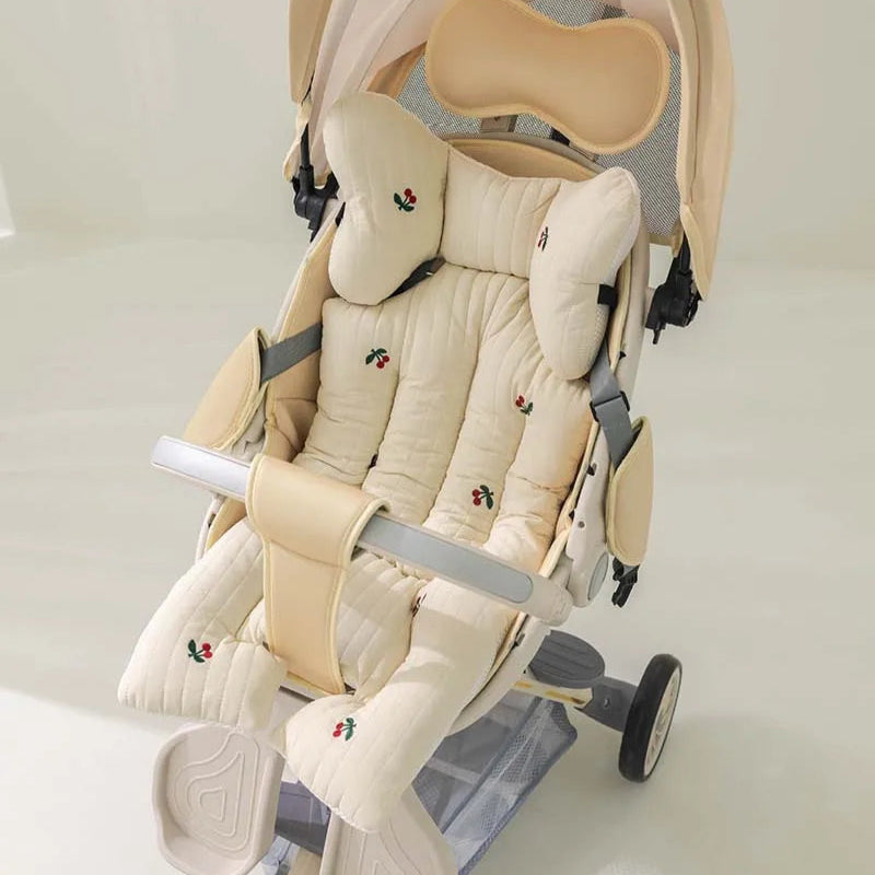 Embroidered Stroller Liner - Thicken Pram Pad - Just Kidding Store
