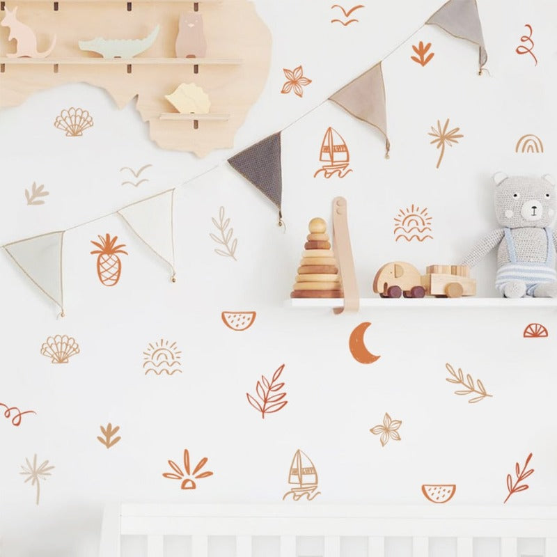Boho Summer Vibes Wall Decals - Just Kidding Store
