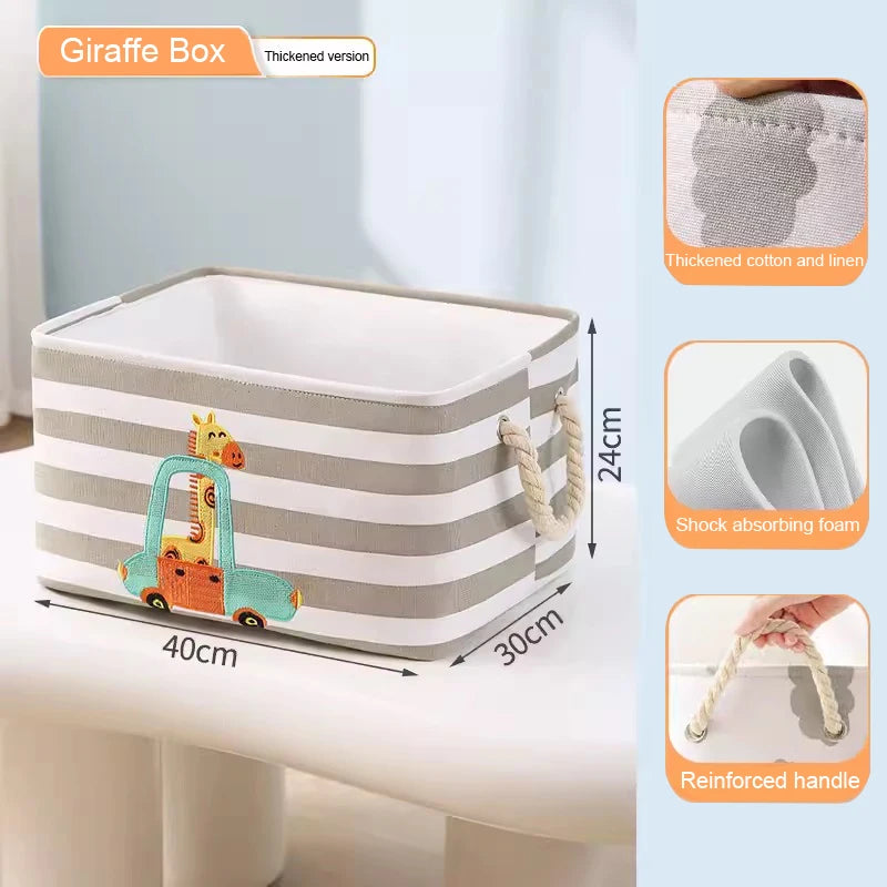 Canvas Storage Basket - Toys Organizer - Just Kidding Store
