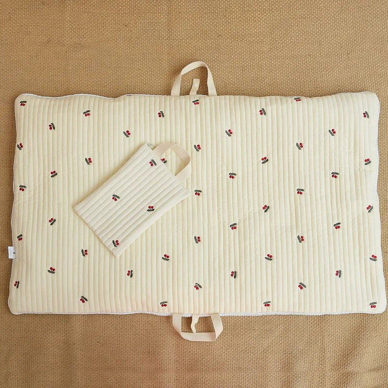 Embroidered Quilted Nursery Children Nap Mat - Just Kidding Store