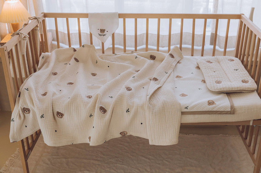 Korean Style Cotton Blanket - 6 Layers Muslin Swaddle - Just Kidding Store