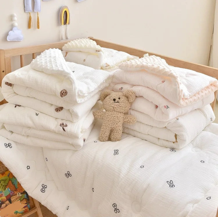 Embroidered Winter Cotton Bed Cover - Just Kidding Store