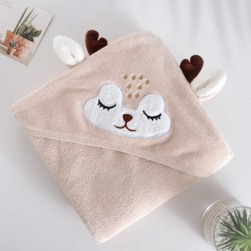 Cartoon Animal Hooded Towel - Wrap Blanket - Just Kidding Store