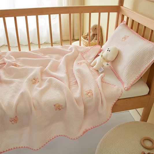 4 Layers Muslin Baby Nursery Blanket - Just Kidding Store