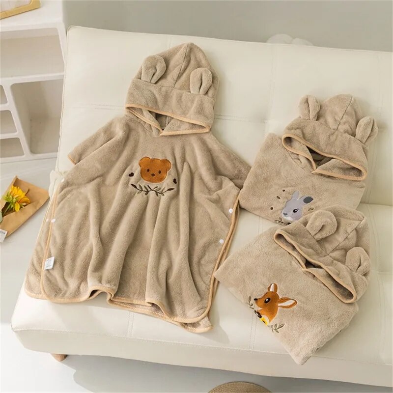 Coral Velvet Hooded Towel - Just Kidding Store