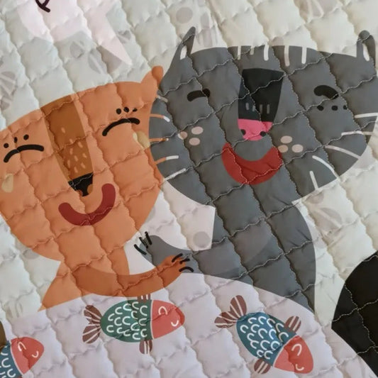 Activity Play Mat - Toy Storage Bag - Meow Meow