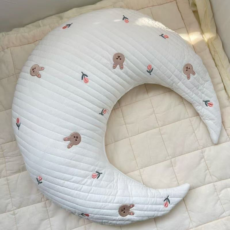 Oversized Moon Pillow Baby Nursery Cushion  - Just Kidding Store