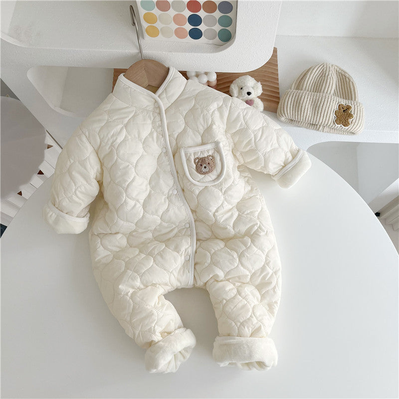Baby Bear Quilted Romper - Just Kidding Store