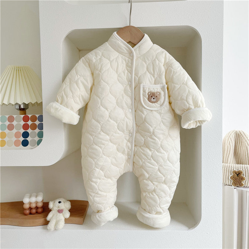 Baby Bear Quilted Romper - Just Kidding Store