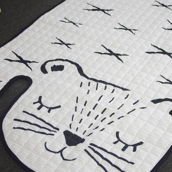 White Tiger Mat - Anti Slip Padded Rug - Just Kidding Store 