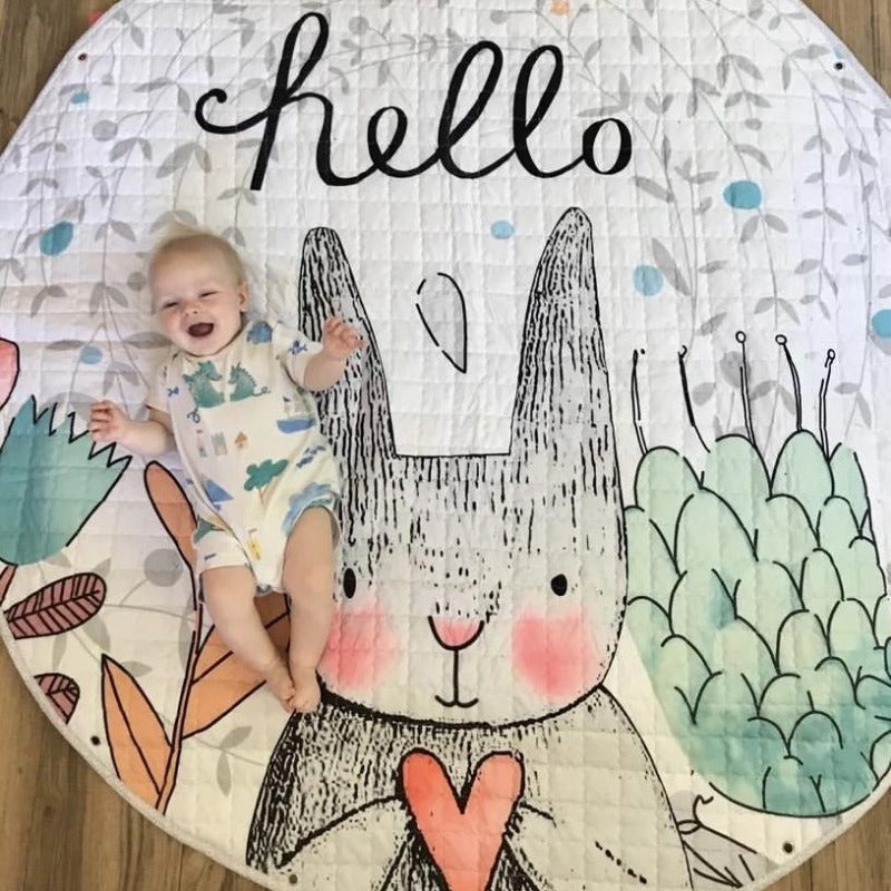 Activity Play Mat Toy Storage Bag Hello Bunny Just Kidding Store