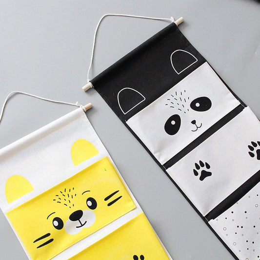 Wall Hanging Storage Organizer - 3 Pocket Bag - Just Kidding Store