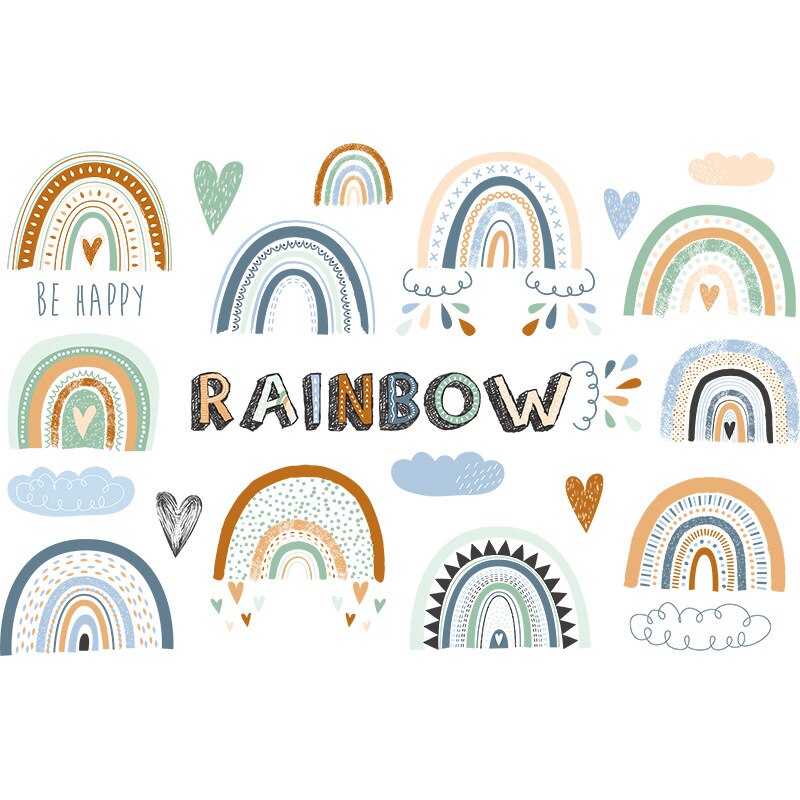 Happy Rainbows Wall Stickers - Just Kidding Store
