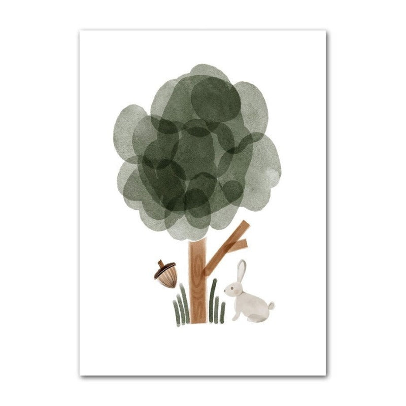Boho Woodland Nursery Children Canvas Prints - Just Kidding Store