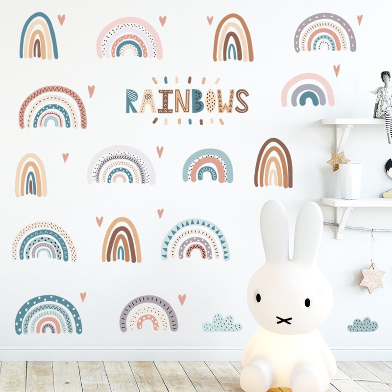 Happy Rainbows Wall Stickers - Just Kidding Store