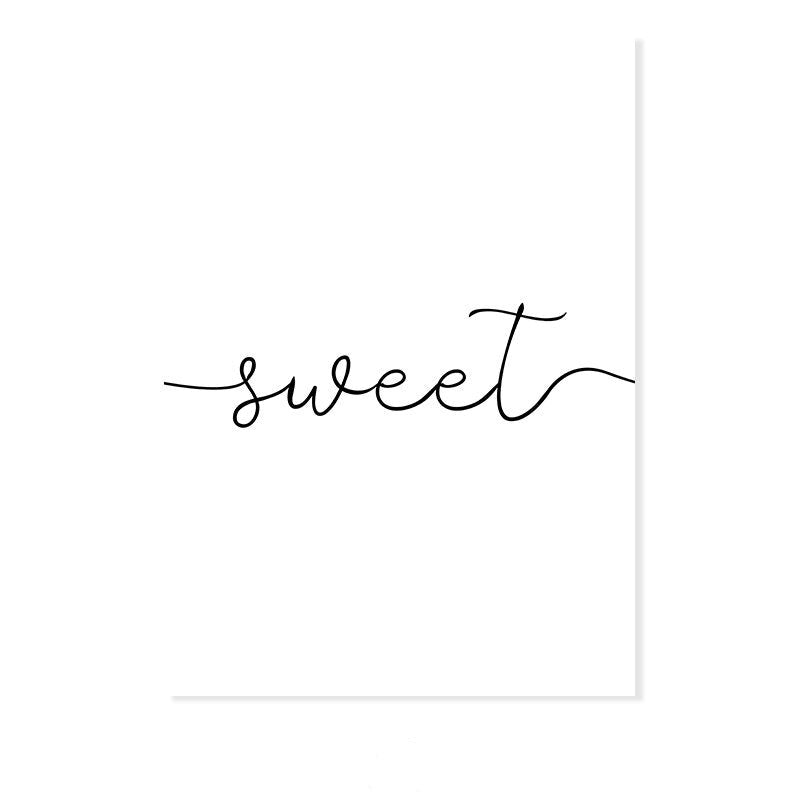 Sweet Dreams Nordic Minimalist Canvas Prints - Just Kidding Store