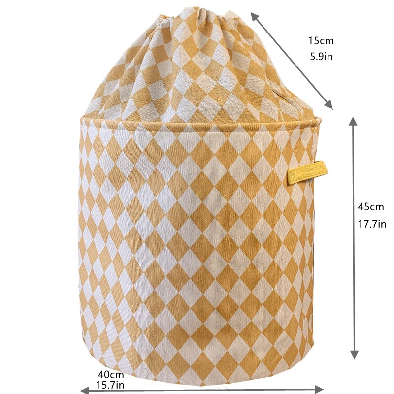 Large Linen Storage Basket With Drawstring - Just Kidding Store