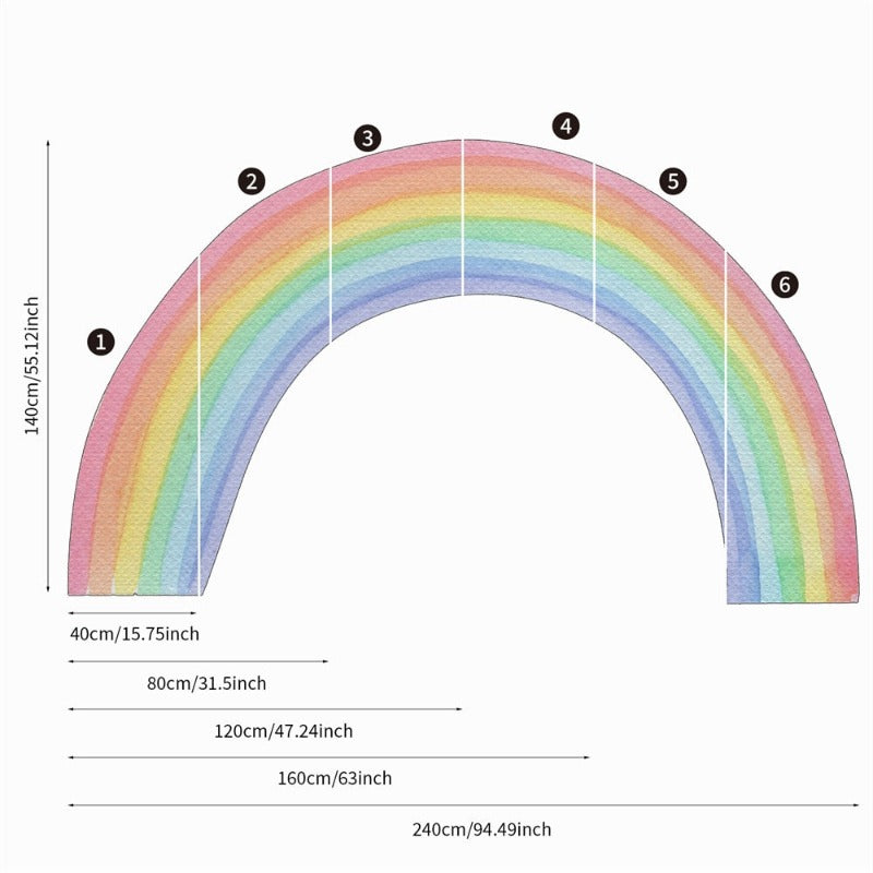 Big Rainbow Fabric Wall Sticker - Just Kidding Store