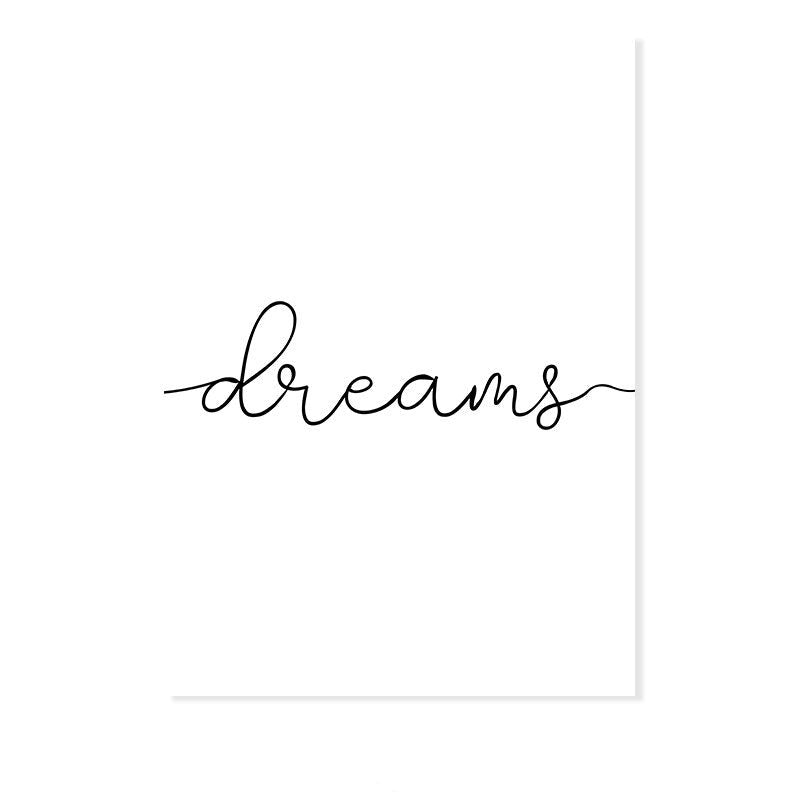 Sweet Dreams Nordic Minimalist Canvas Prints - Just Kidding Store