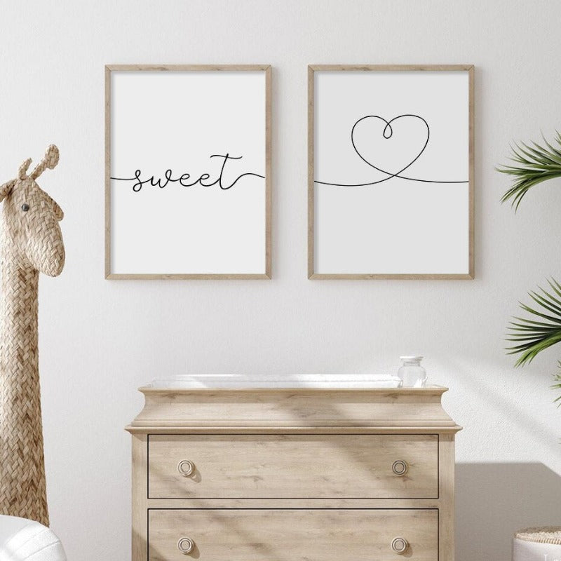 Sweet Dreams Nordic Minimalist Canvas Prints - Just Kidding Store