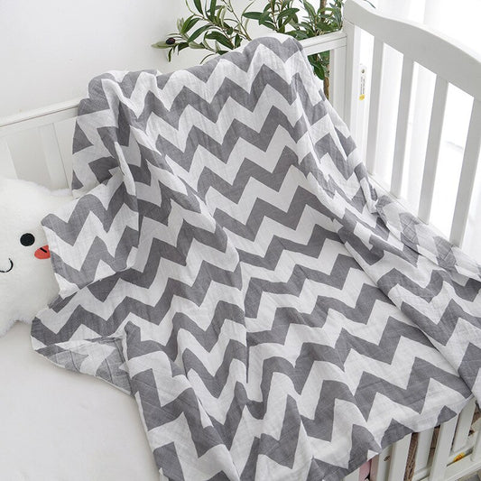 Monochrome Collection Muslin Blankets - Cotton Swaddle - Just Kidding Store