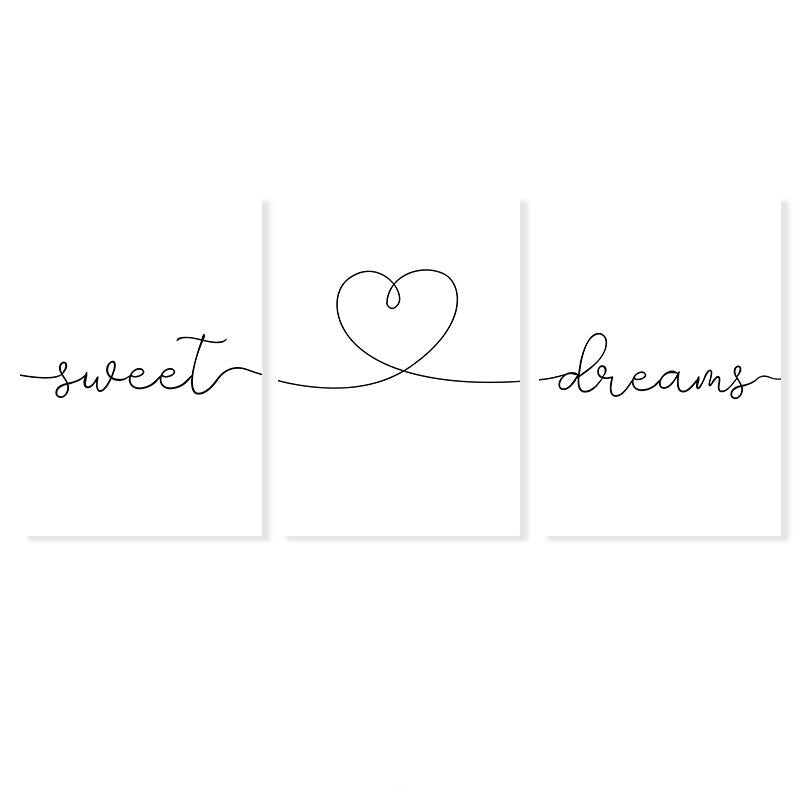 Sweet Dreams Nordic Minimalist Canvas Prints - Just Kidding Store