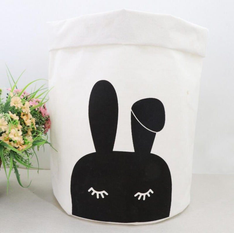 Folding Cotton Canvas Storage Bag - Miffy Bunny - Just Kidding Store