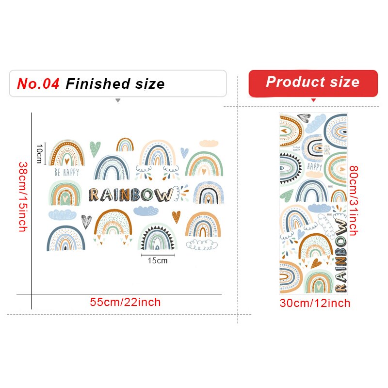 Happy Rainbows Wall Stickers - Just Kidding Store