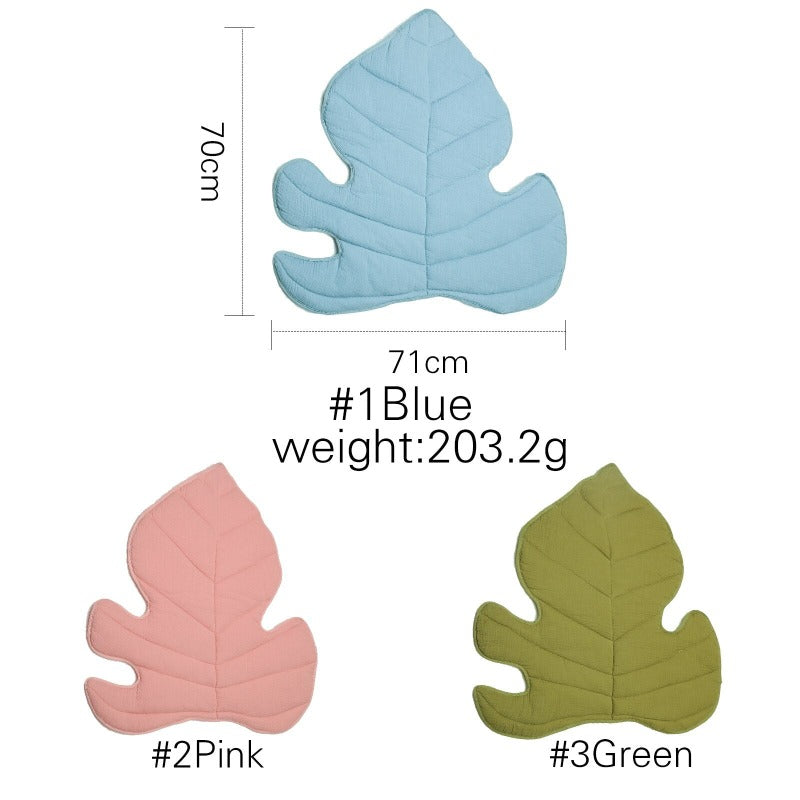 Oak Leaf Play Mat - Blue, Green, Dusty Pink - Just Kidding Store