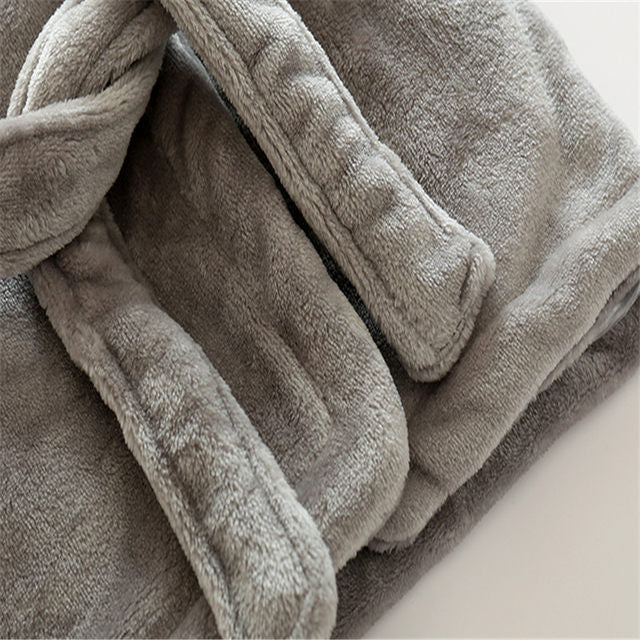 Hooded Bathrobe - Dressing Gown - Squirrel