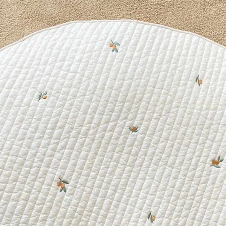 Round Embroidered Padded Baby Play Mat - Just Kidding Store