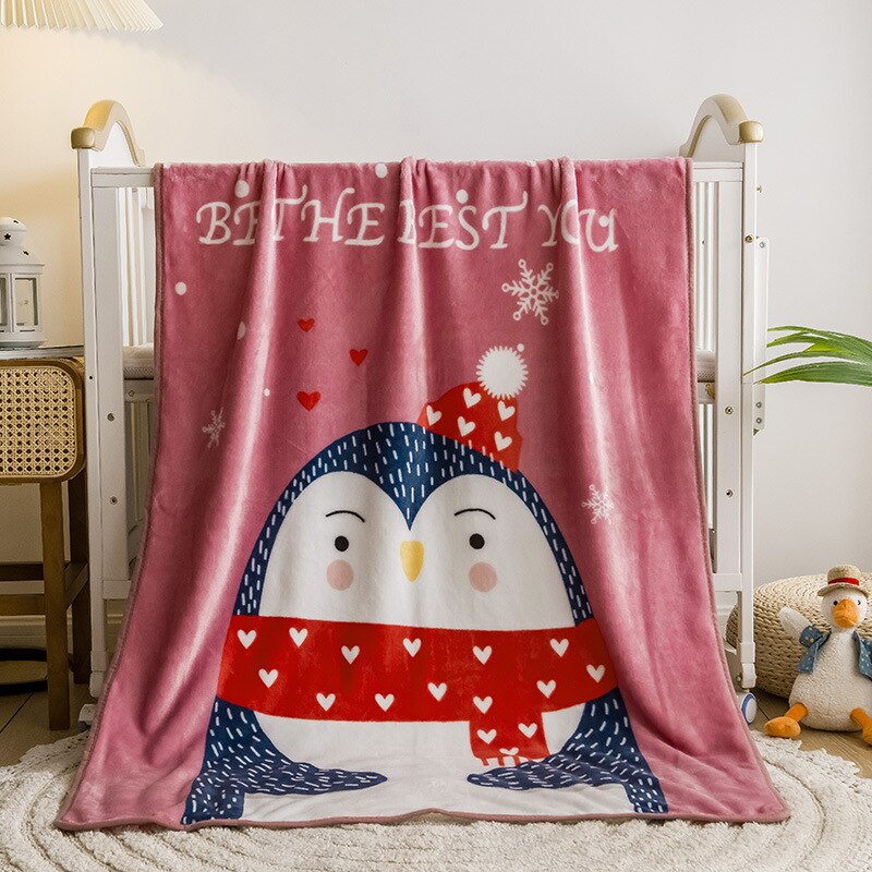 Soft Flannel Animal Print Baby Children Blanket - Just Kidding Store