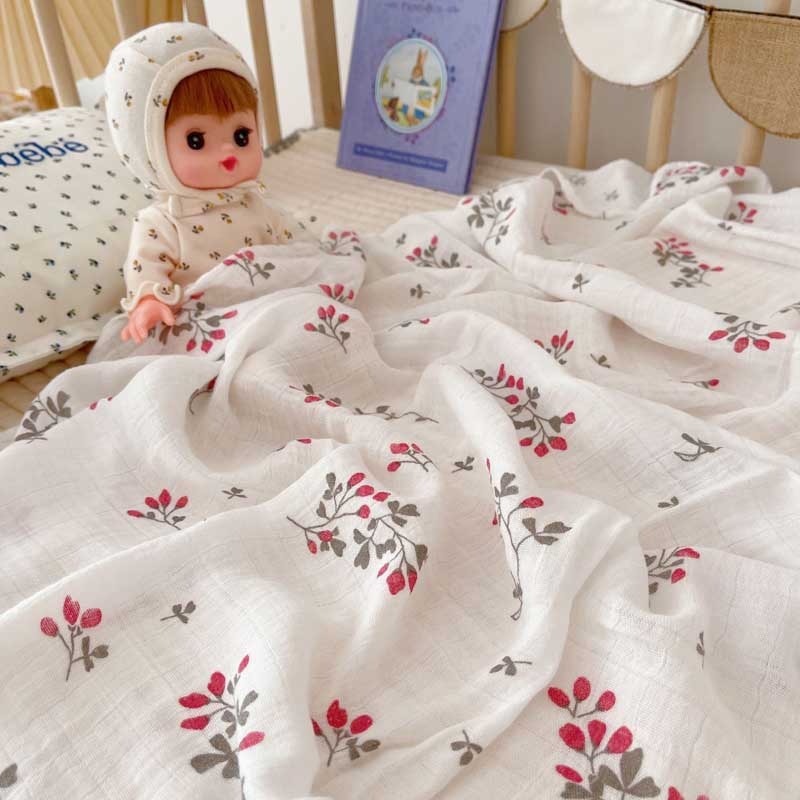 2 Layers Cotton Bamboo Baby Swaddle Wrap - Just Kidding Store