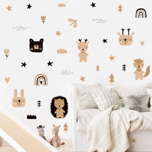 Boho Forest Animals Nursery Children Wall Decals - Just Kidding Store