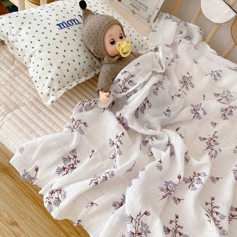 2 Layers Cotton Bamboo Baby Swaddle Wrap - Just Kidding Store