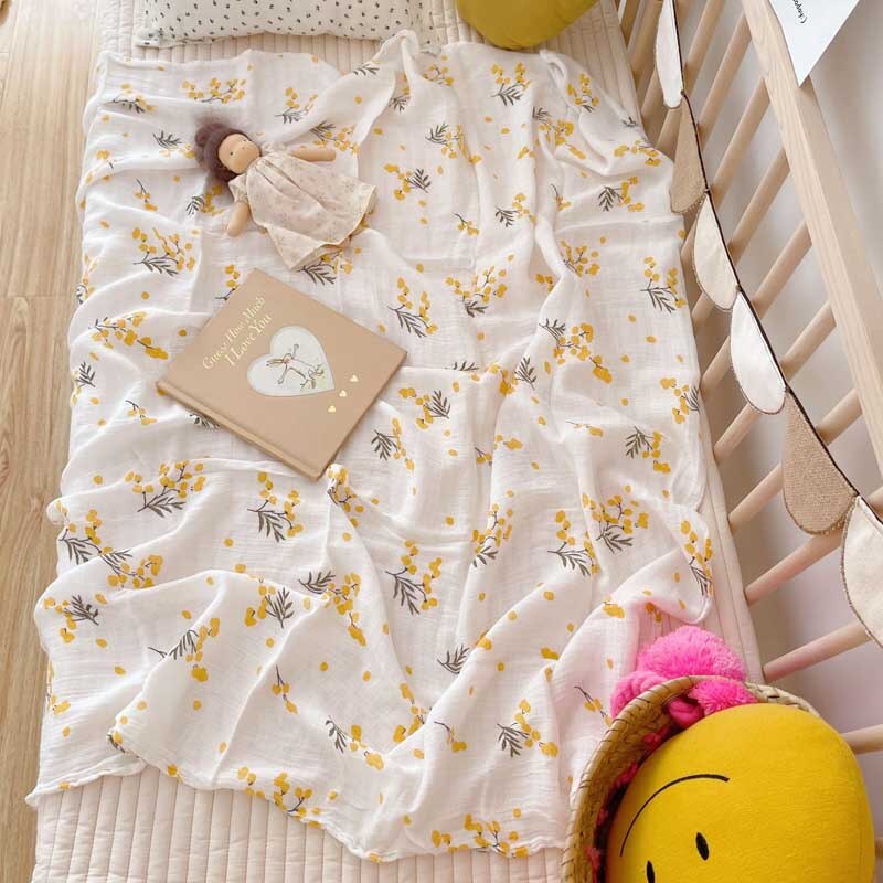 2 Layers Cotton Bamboo Baby Swaddle Wrap - Just Kidding Store