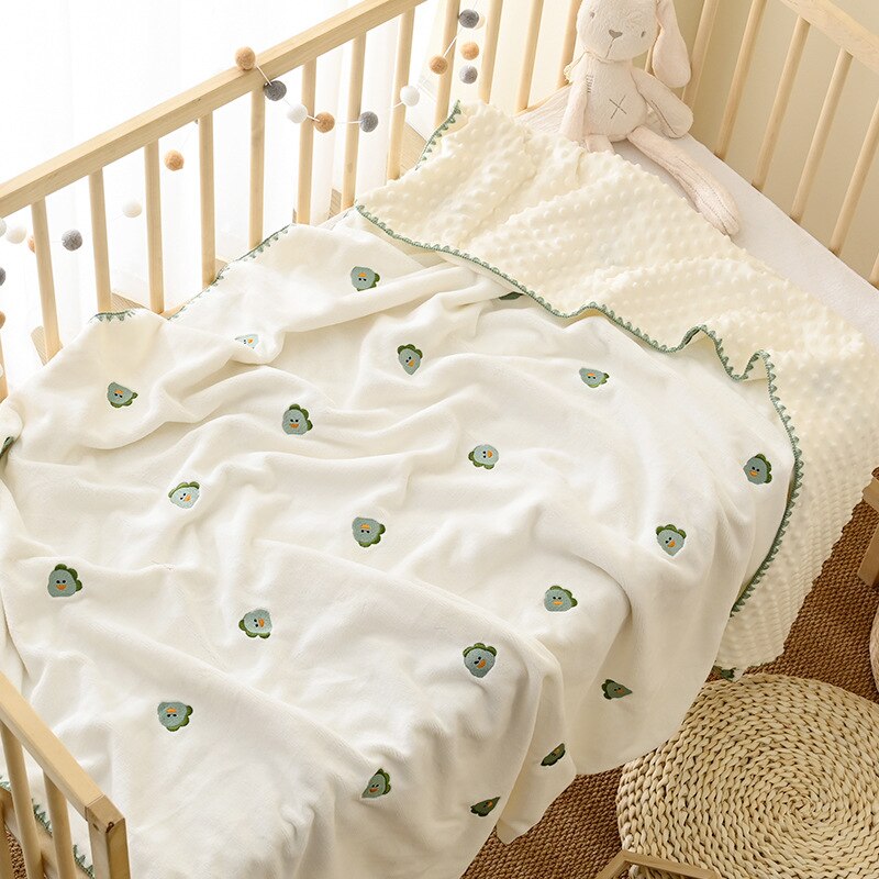 Embroidered Soft Baby Childrens Microfiber Blanket - Just Kidding Store