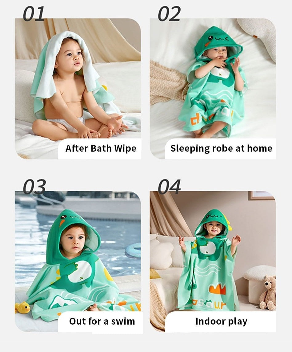 Bath Towel Cloak - Antibacterial Hooded Bathrobe - Just Kidding Store