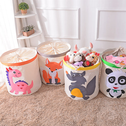 Cartoon Toy Storage - Kids Laundry Basket - Just Kidding Store